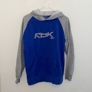 60 🎽Men’s XL Rbk blue and grey hooded sweatshirt